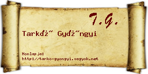 Tarkó Gyöngyi névjegykártya